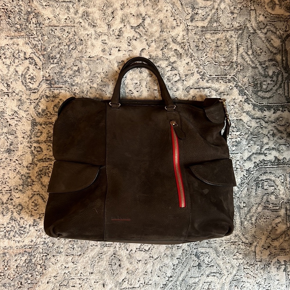 Kiton Duffle Leather Carry-On Weekend Bag $4999 MSRP